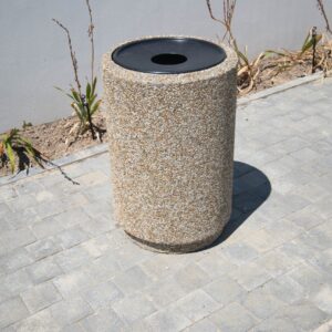 Round 600 with Lid Concrete Bin