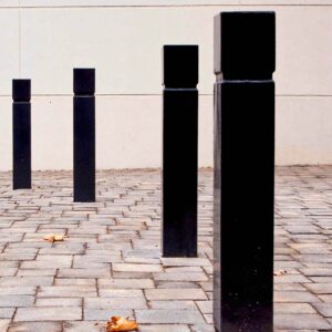 Square 150 Flat Top Steel Bollards